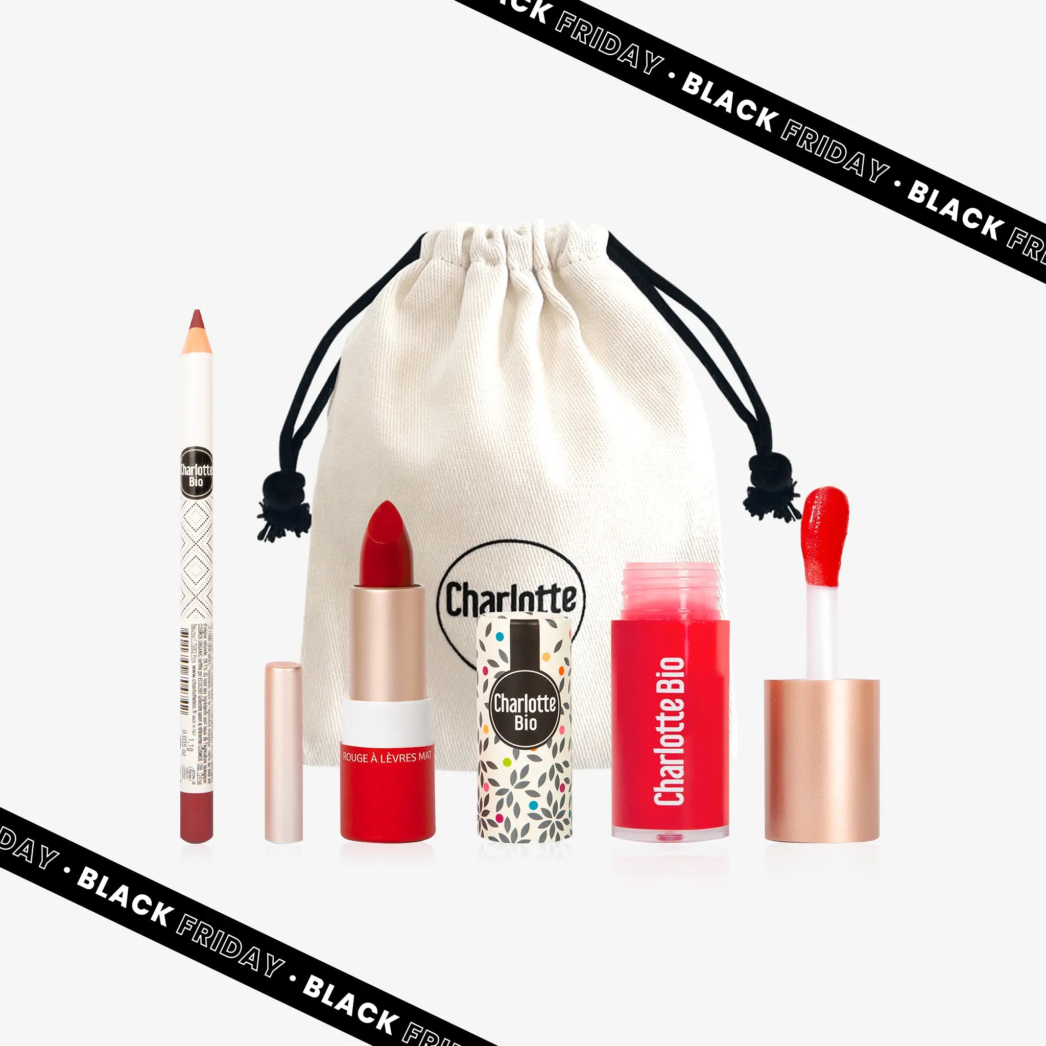 Liptrio: potlood, lippenstift en lippenolie